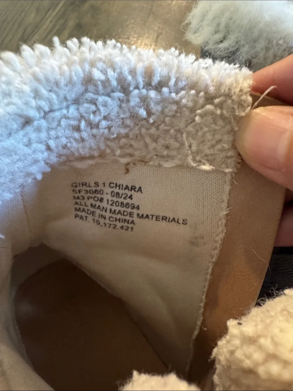 Nordstrom Kids Pink with Cream Faux-Shearling Lace-Up Rain & Snow Boots Size 1